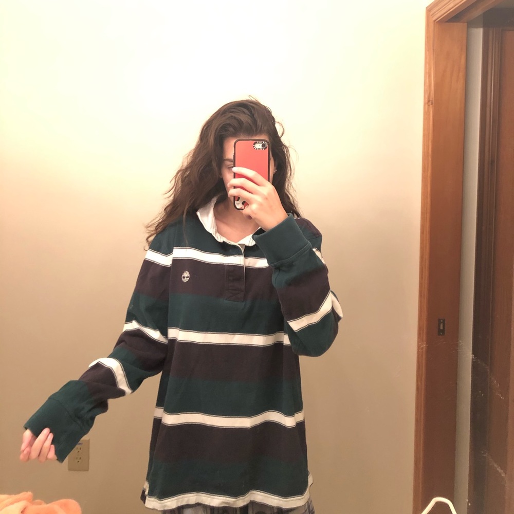 Oversized Timberland striped long sleeve